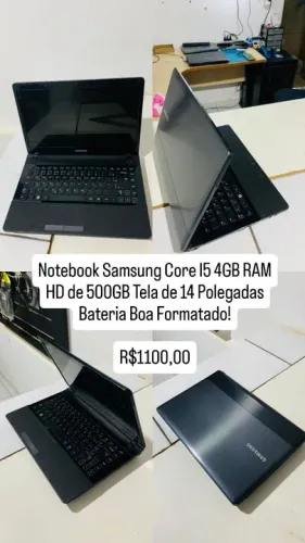 Notebook Samsung Core i5 4GB RAM 500GB Tela 14"