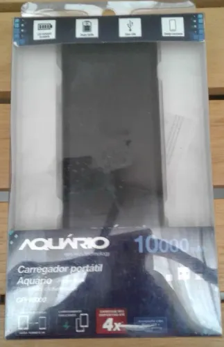 Carregador Portátil Power Bank Usb 10000mah Cp-10000 Aquário