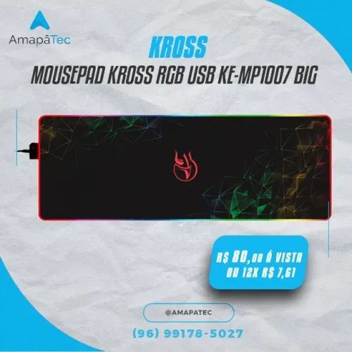 Mouse Pad Kross Rgb 80cm X 30cm