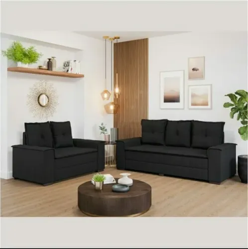 Conjunto de Estofados de 3 e 2 Lugares Barcelona Estofados Linhares
