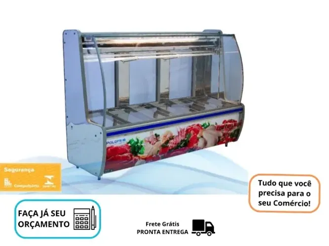 Balcão de Açougue Polo Frio Inox 2M