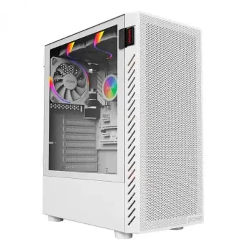 Gabinete Gamer PCYes Bolter White Ghost, ATX, Mid-Tower, Vidro Temperado, Sem Fonte e Fan,
