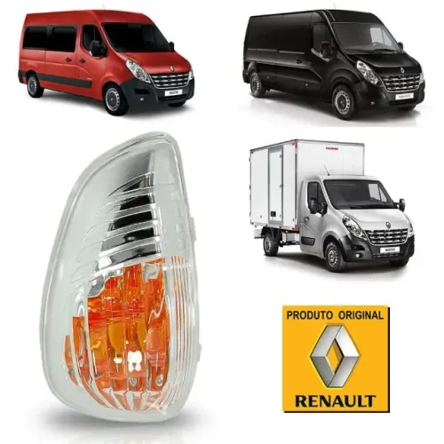 pisca seta retrovisor lado direito original renault master 2014 a 2020