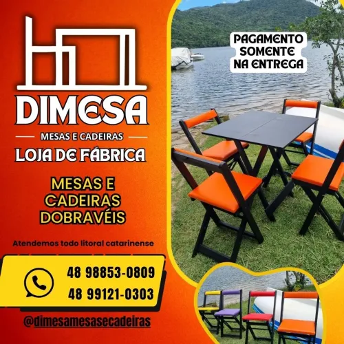 Mesas e Cadeiras Dobráveis - Loja de Fábrica