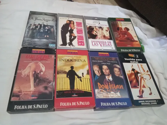 Lote de 8 VHS em ótimo estado!