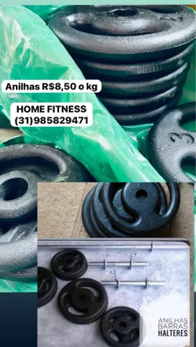 Anilhas para Academia - R$8,50 o kg