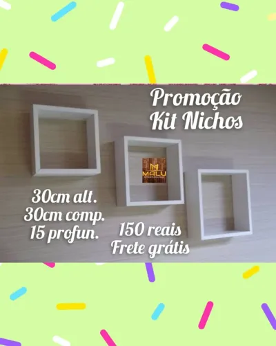 Kit Nichos Quadrados - Promoção com Frete Grátis!