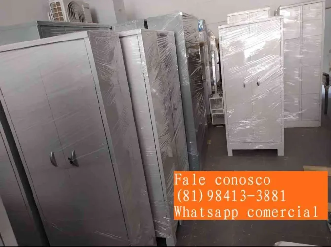 Armário de aço para escritório e dispensa c/2 portas em até 5x sem juros no cartão