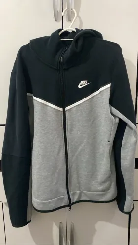 jaqueta nike sportswear tech fleece masculina cinza