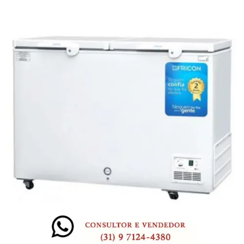 Freezer Horizontal Fricon 2 Portas Dupla Ação 411L  - 220V