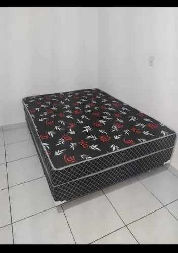 Cama Box de Casal com Colchão Ortopédico