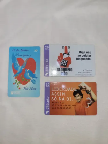 Cartão telefônico antigo 