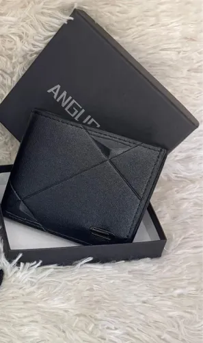 Carteira Masculina de Couro Preta