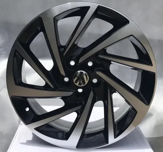 Rodas Aro 15 Vw Gol Saveiro Parati Fox Up Mod R93 Cor Preto Diamantado