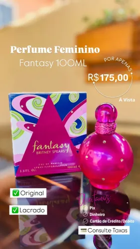 Perfume Feminino Fantasy Britney Spears 100ML Original Lacrado