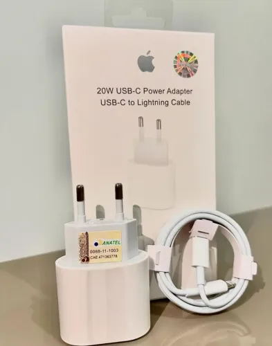 Carregador Apple 20W USB-C com Cabo Lightning - Original