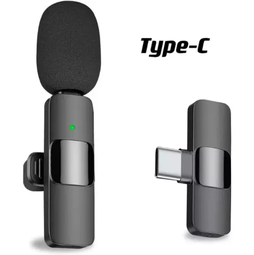 Microfone de lapela Bluetooth tipo C