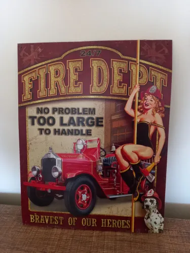 Placa Decorativa Fire Dept
