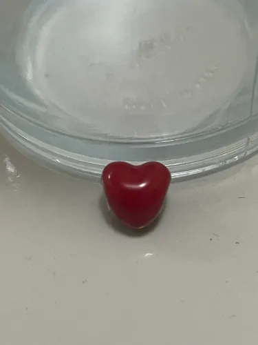 Berloque vivara coração vermelho 