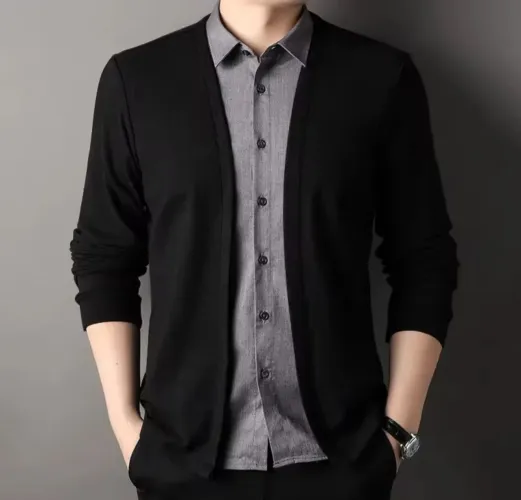 Camisa Cardigan Duas em Uma, nova! Tamanho G