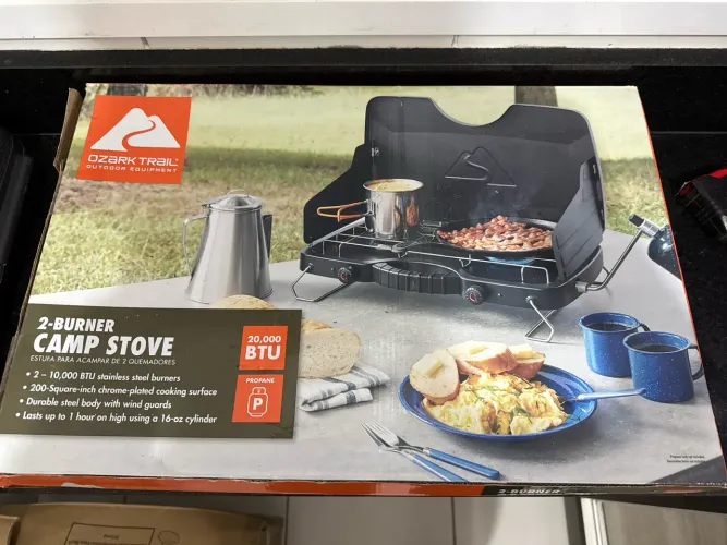Fogareiro de Camping Ozark Trail 2 Queimadores - NOVO, NA CAIXA - Importado dos EUA