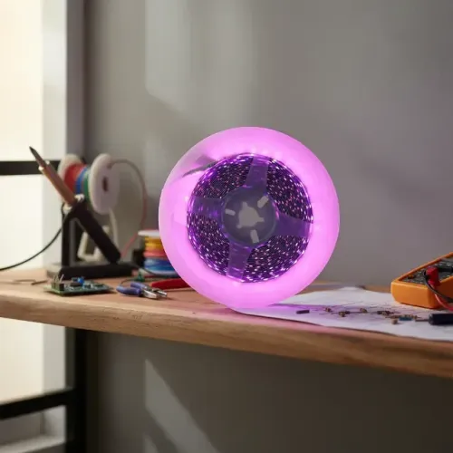 FITA 120 LEDS/Por METRO ROSA 12V 5M 9w/m (RETIRADA NA LOJA)