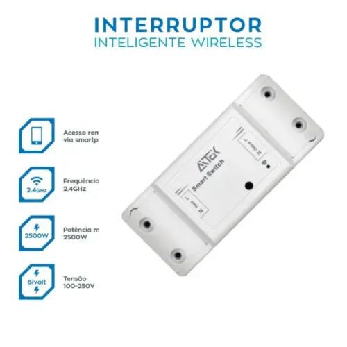 Interruptor Inteligente Wi-Fi 10A - Controle via SmartLife, Alexa & Google