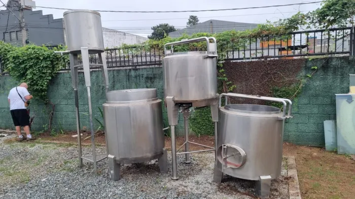 Cozinha Cervejaria tribloco 500L + Panela de água quente