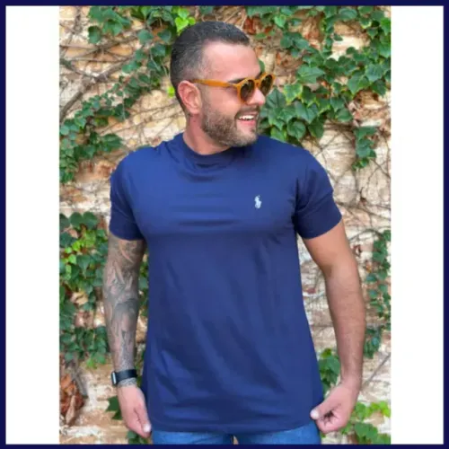 CAMISETA MALHA PIMA AZUL