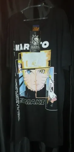 CAMISETA ADULTO NARUTO TAMANHO G HOKAGE SHIPPUDEN GUERRA NINJA