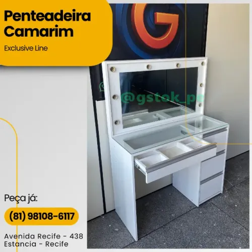 Penteadeira camarim com 4 gavetas