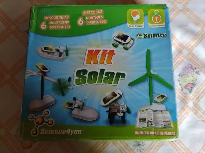 Kit Solar 6 em 1 - Brinquedo Educativo Funciona a Energia Solar Ecoscience