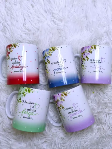 Caneca personalizada fé um presente que transmite paz, esperança e confiança em Deus 