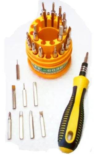 Kit chaves Bits 31 em 1 - torx, fenda, Phs, Allen e Outros