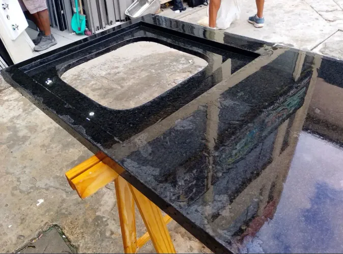 Pia de cozinha preto São Gabriel bancada direita 