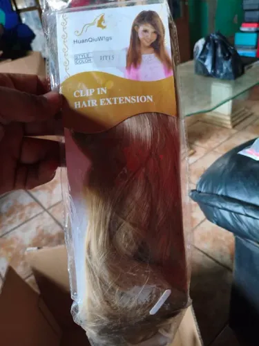 Extensão de cabelo loiro com aplique de clip
