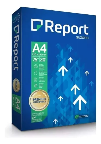 Papel Sulfite A4 Premium Report 75g/m² - Resma c/ 500 Folhas