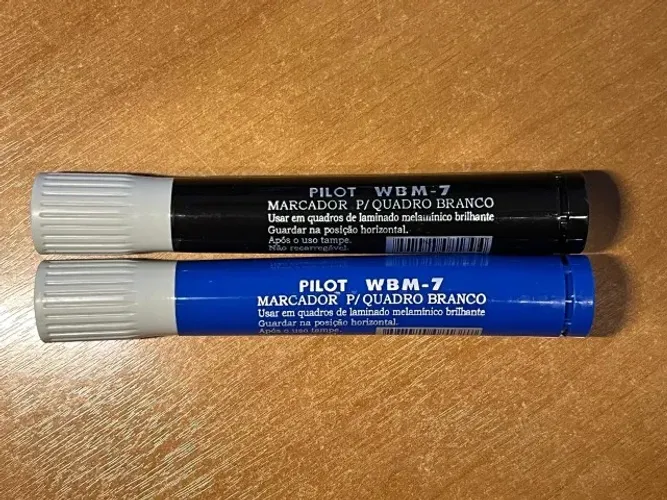 30 Marcadores Recarregáveis Pilot WBM-7 | Azul + Preto