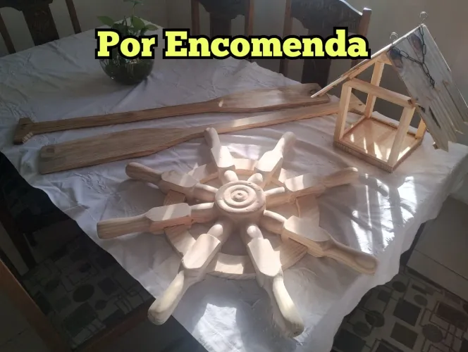 Artesanatos Diversos (Timão, Remos e Comedouro de Aves)