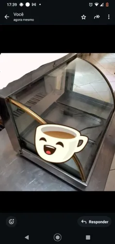 Vitrine exposição p/salgados