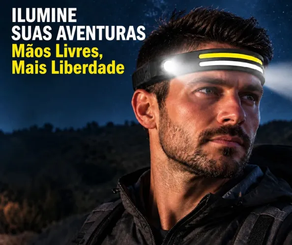 Lanterna De Cabeça Led Recarregável