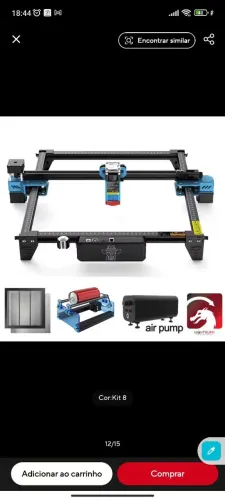 Máquina Laser Twotrees TTS-55 PRO 5.5W Semi Nova + Air Pump