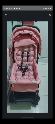 Carrinho de bebê stillo supremo - 0 a 15kg semi-novo para retirada bebê rosa