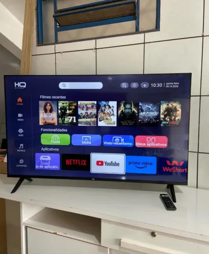 Tv smart e android 4k modelo novo aceito cartão