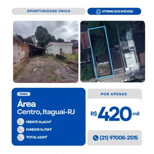 #VENDO Área no Centro, Itaguaí-RJ.