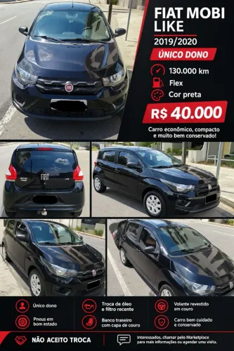 Fiat Mobi Like 1.0 Fire Flex 5P. 2020