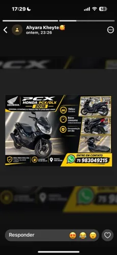 Pcx como está na foto mais informações chama no zap