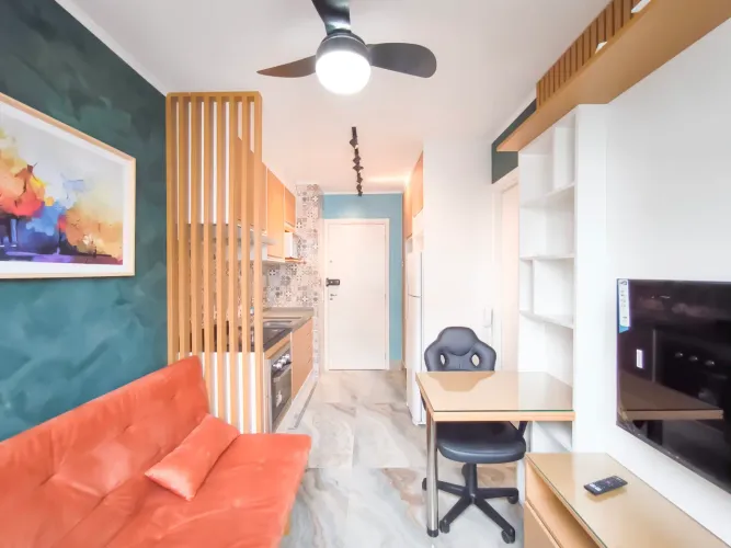 Studio mobiliado Quaddra Butantã - SP.