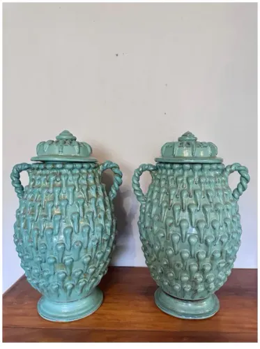 Vaso Maiolica - Italiano - Feito a mão - Toscana (2 unidades - R$ 1200 cada)