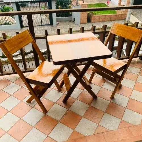 Conjunto de Mesa Dobrável